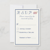 Elegant Two Hearts Catholic Wedding  RSVP Karte (Vorderseite)
