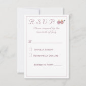 Elegant Two Hearts Catholic Wedding  RSVP Karte (Vorderseite)
