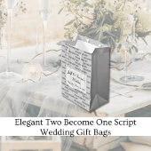 Elegant Two wird eine Skripthochzeit Mittlere Geschenktüte