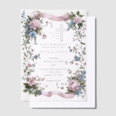Elegant Two wird zu einem rosafarbenen, blühenden  Pergament Einladungen (Versetzt)