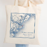 Elegant Tybee Island Georgia Karte Blue Wedding Tragetasche<br><div class="desc">Feiern Sie Ihre Hochzeit auf der Tybeeninsel mit unseren personalisierten Hochzeitstotentaschen und zeigen Sie eine elegante marineblaue Karte der georgischen Küste. Diese wohltuenden Vorzüge sind perfekt für Ihre Gäste, um sich an Ihren besonderen Tag zu erinnern. Diese Taschen sind perfekt für die berühmten Orte wie die Kapelle der Hochzeitsfeiern auf...</div>