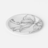 Elegant, tying the knot bridal showePlato de papel Pappteller (Schrägansicht)