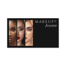 Elegant Typography Black White 3 Photo Makeup