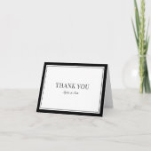 Elegant Typography Classic Border Folded Wedding Dankeskarte (Vorderseite)