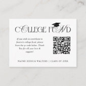 Elegant Typography Collage Fund QR CODE Graduation Begleitkarte (Vorderseite)