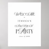 Elegant Typography Contemporary Graduation Welcome Poster (Vorne)