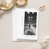 Elegant Typography Formal Wedding Photo Dankeskarte
