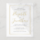 Elegant Typography Marble Engagement Party (Vorderseite)