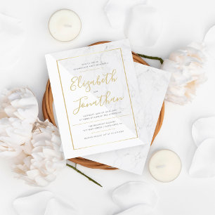 Elegant Typography Marble Engagement Party