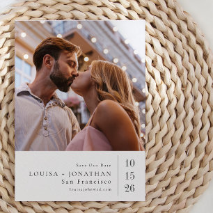 Elegant Typography Minimalist Two Photo Wedding Save The Date
