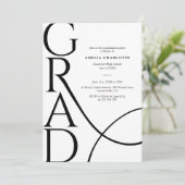 Elegant Typography Modern 2026 Graduation Party Einladung (Stehend Vorderseite)