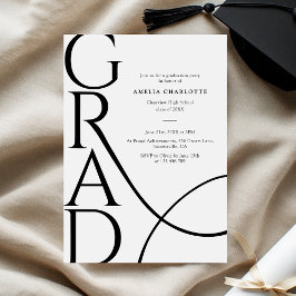 Elegant Typography Modern 2026 Graduation Party Einladung