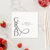 Elegant Typography Modern Grad Party Napkin Serviette (Beispiel)
