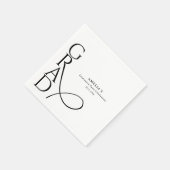 Elegant Typography Modern Grad Party Napkin Serviette (Ecke)