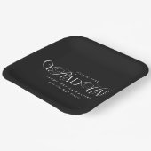 Elegant Typography Old Money Graduation Black Pappteller (Gewinkelt)