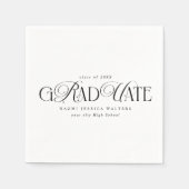 Elegant Typography Old Money Graduation Serviette (Vorderseite)