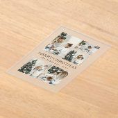 Elegant Typography Photo Collage Christmas Card Acryleinladungen (Ablage )