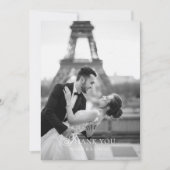 Elegant Typography Photo Wedding Dankeskarte (Vorderseite)