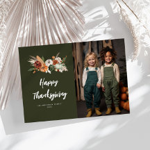 elegant typography script happy thanksgiving photo