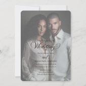 Elegant Typography Wedding Photo Template Einladung (Vorderseite)