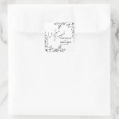 Elegant Typography we're engaged Quadratischer Aufkleber (Tasche)
