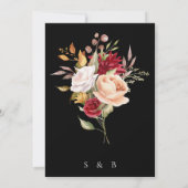 Elegant über die Einladung zur Hochzeit der Schwar (Rückseite)