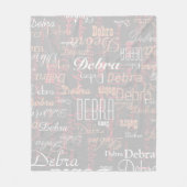 Elegant überlagerter Name - Allround-over-Druck Fleecedecke (Vorderseite)