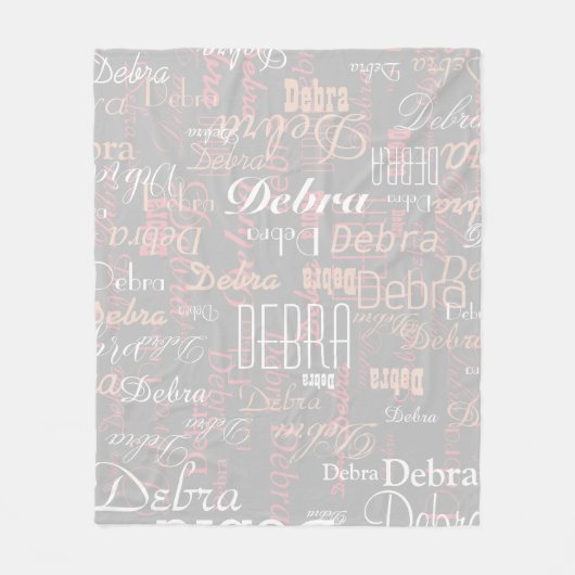 Elegant überlagerter Name - Allround-over-Druck Fleecedecke (Vorderseite)
