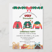 ELegant Ugly Sweater Weihnachten Party Einladung (Vorderseite)