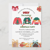 ELegant Ugly Sweater Weihnachten Party Einladung (Vorderseite)