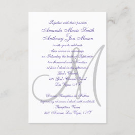 Elegant Ultra Violet Wedding Einladung