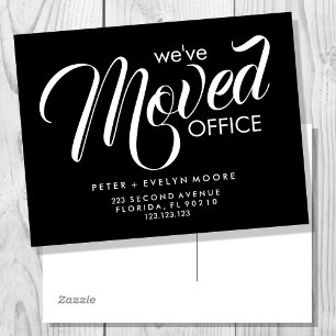 elegant umgezogenes Büro Geschäft Ankündigungspostkarte