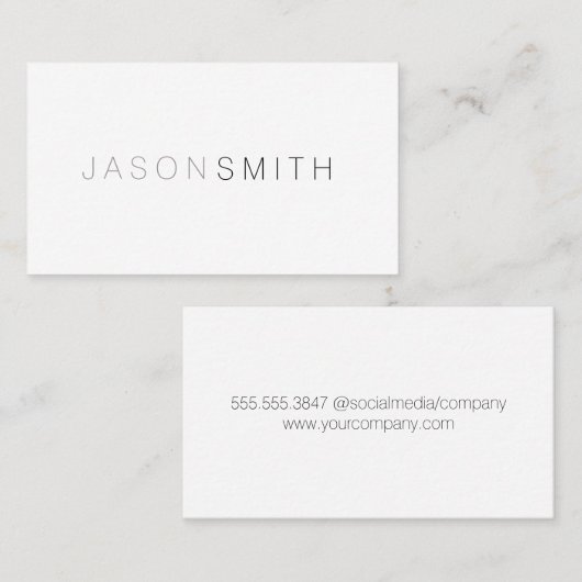 Elegant und ausgezeichnet visitenkarte (Vorne/Hinten)