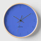 Elegant und Chic Royal Blue und Black Name Uhr (Vorderseite)