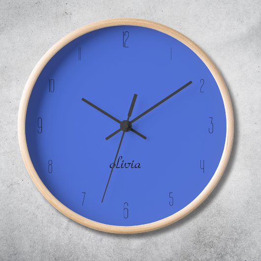 Elegant und Chic Royal Blue und Black Name Uhr