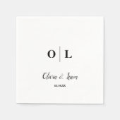 Elegant und einfach | Hochzeit Serviette (Vorderseite)