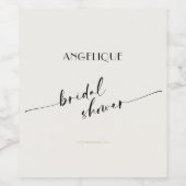 Elegant und einfach - Minimalistische Brautparty Weinetikett (Einzelnes Label)