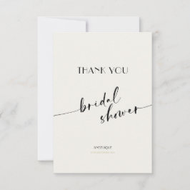 Elegant und einfach - Minimalistische Bridal Showe Dankeskarte
