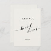 Elegant und einfach - Minimalistische Bridal Showe Dankeskarte (Vorne/Hinten)