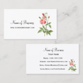 Elegant und feminin Rosa Rose Visitenkarte (Vorne/Hinten)