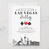 Elegant und Fun Las Vegas Wedding Einladung (Vorderseite)