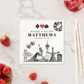 Elegant und Fun Las Vegas Wedding Serviette (Beispiel)