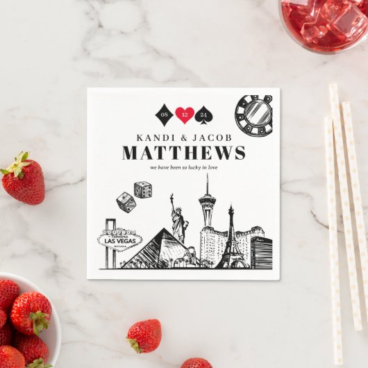 Elegant und Fun Las Vegas Wedding Serviette (Beispiel)