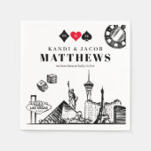 Elegant und Fun Las Vegas Wedding Serviette (Vorderseite)