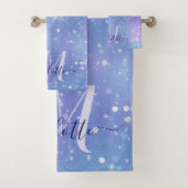 Elegant und Glitzy Lila Badhandtuch Set (Insitu)