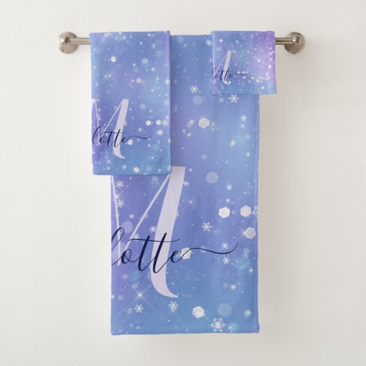 Elegant und Glitzy Lila Badhandtuch Set (Insitu)