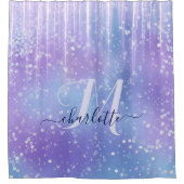 Elegant und Glitzy Lila Duschvorhang (Vorderseite)