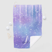 Elegant und Glitzy Lila Golfhandtuch (Insitu)