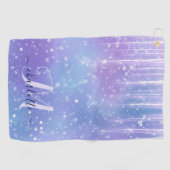 Elegant und Glitzy Lila Golfhandtuch (Horizontal)