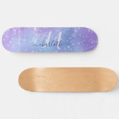 Elegant und Glitzy Lila Skateboard (Horizontal)